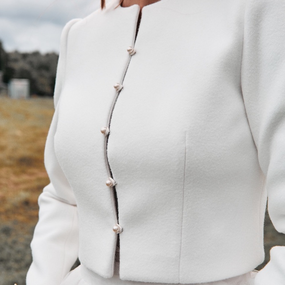 Bridal Cashmere Ivory Coat